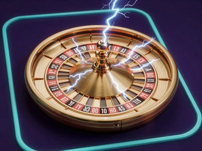 Lightning Roulette Live-Tisch mit leuchtendem Roulette-Rad und Blitzschl&auml;gen bei Casoola Casino