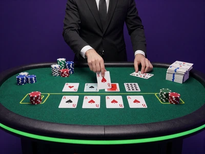 Blackjack Lobby Live-Tisch mit gr&uuml;nem Filz und Spielkarten bei Casoola Casino